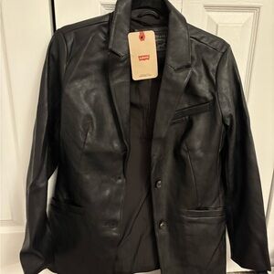 Levi's Black Leather Blazer